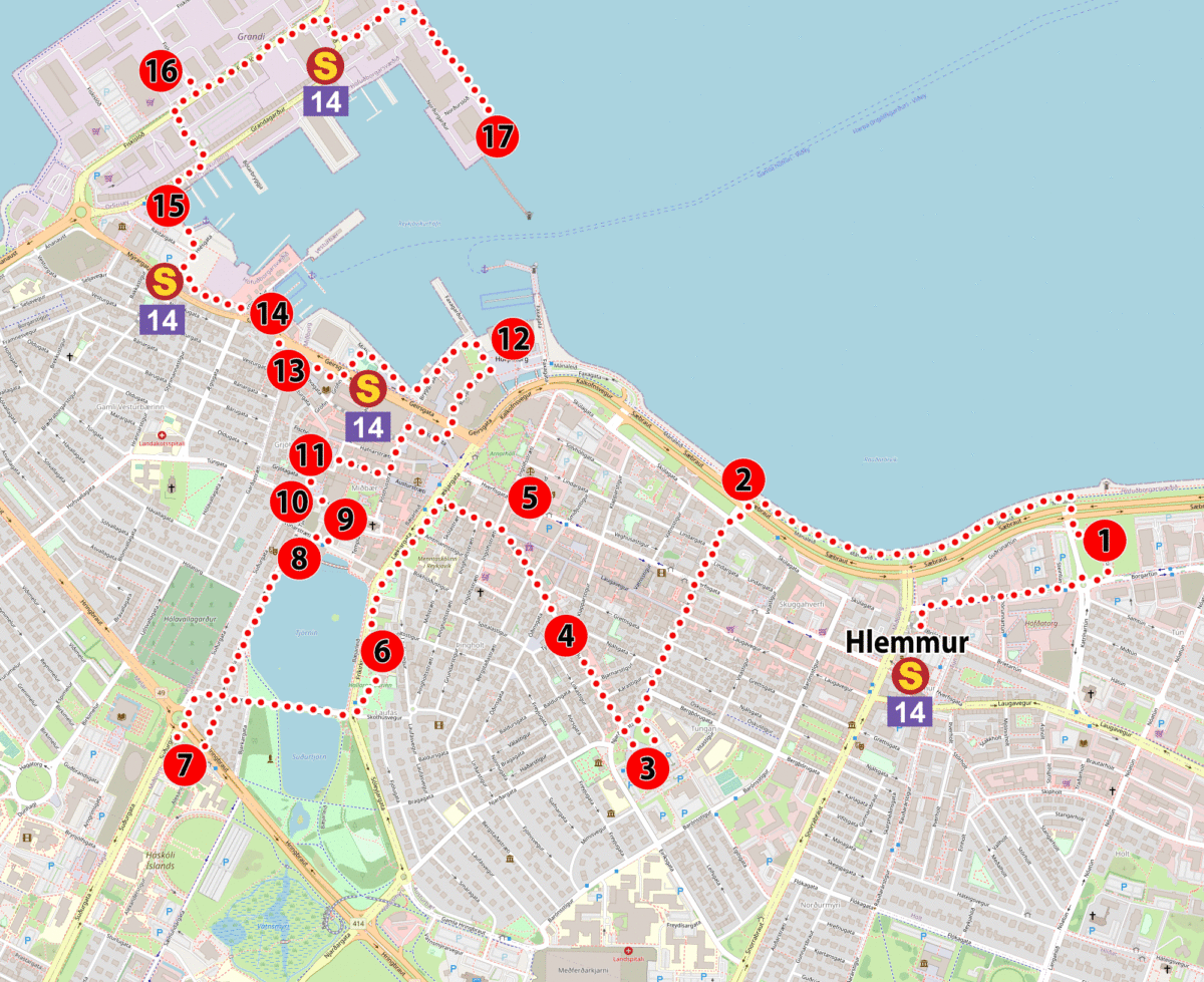 Reykjavik (Reykjavik) – sightseeing plan, map, attractions ...