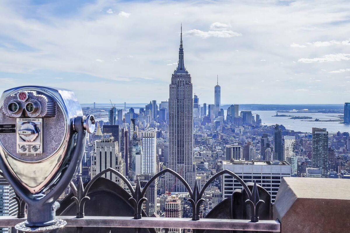 Empire State Building widziany z Top of the Rock